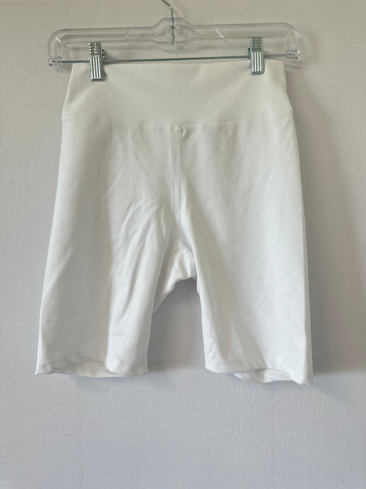 White biker shorts