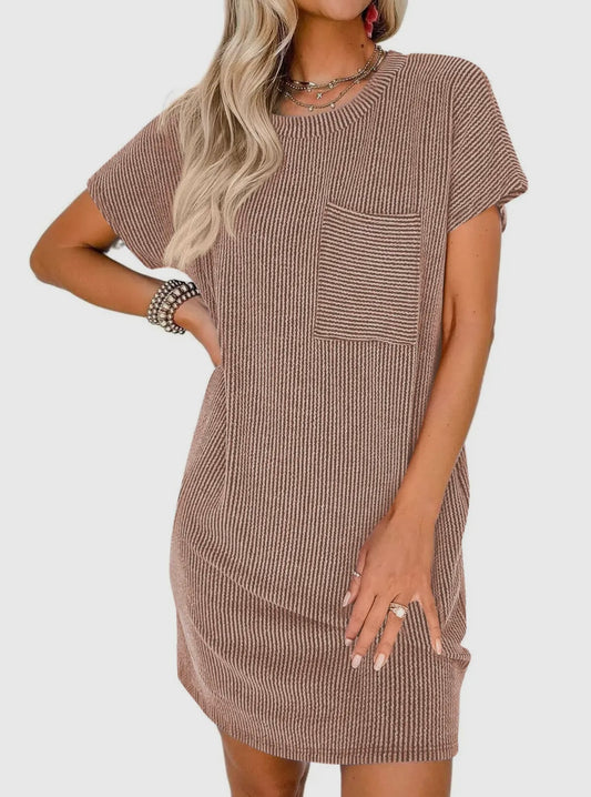 light brown Casual T-shirt dress