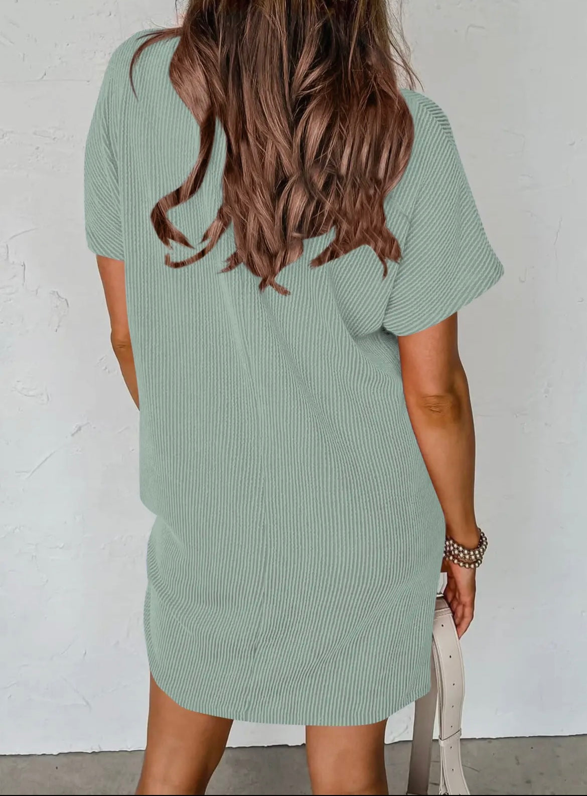 light green Casual T-shirt dress – Sage Market