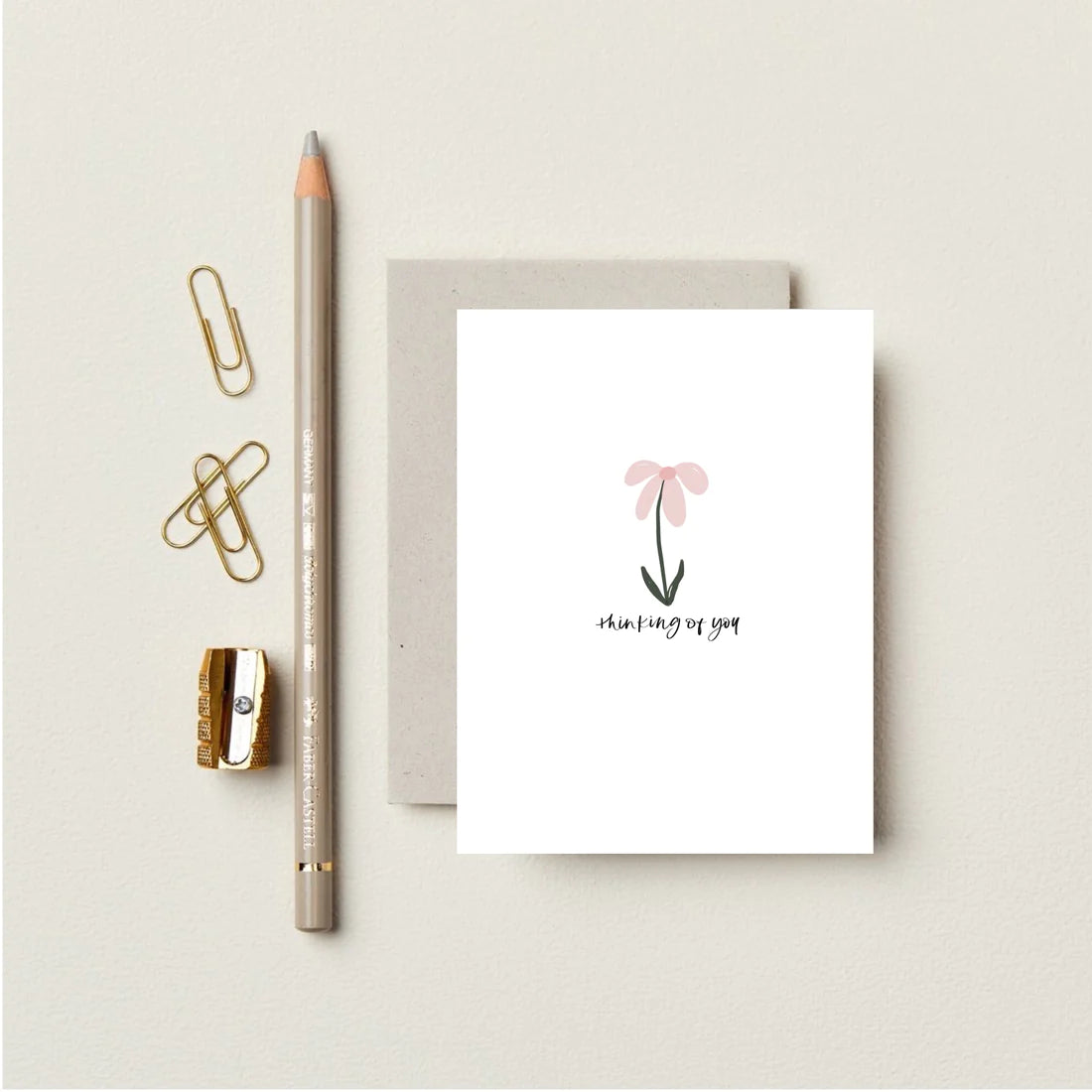 thinking of you Card | Pink Flower Card