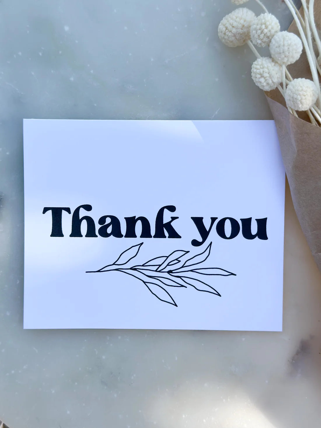 Black & White Thank You Card