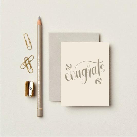 Beige Congratulations Card