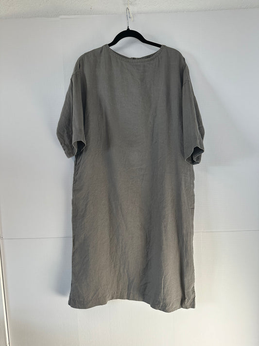 Grey linen dress size xs