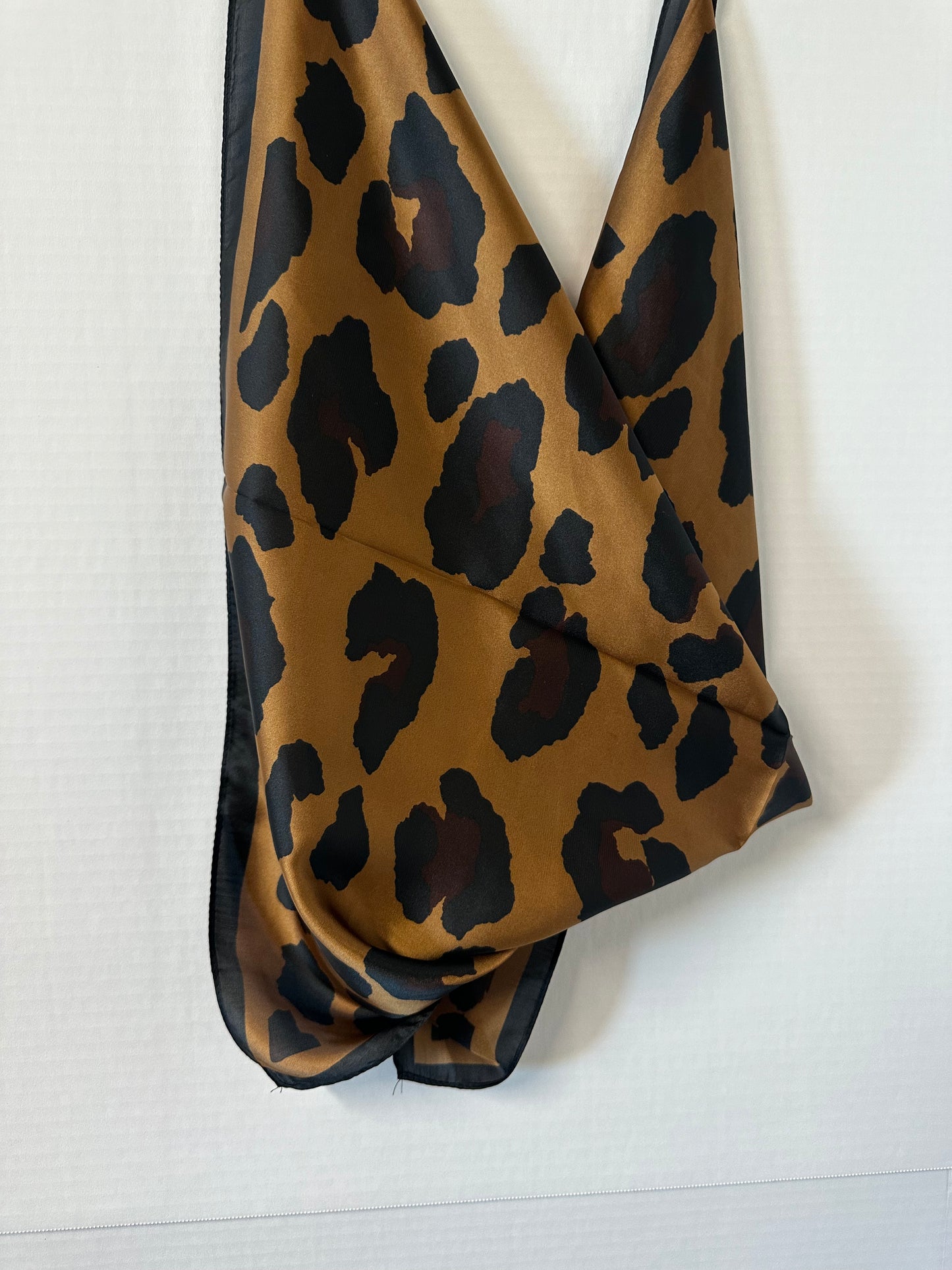 Leopard print head scarf • 26”