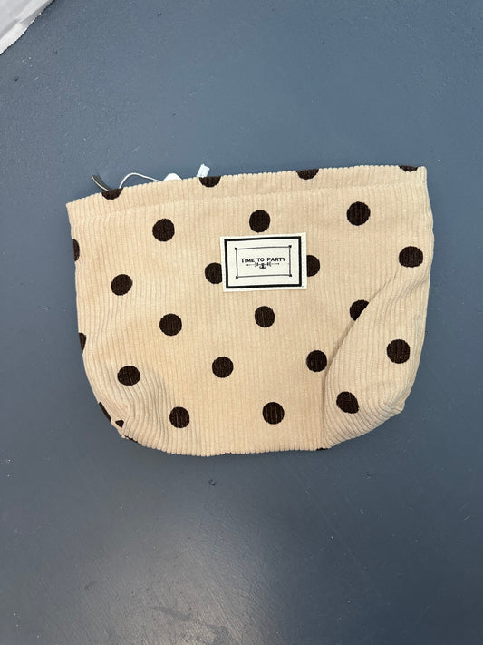 Cream polka dot bag