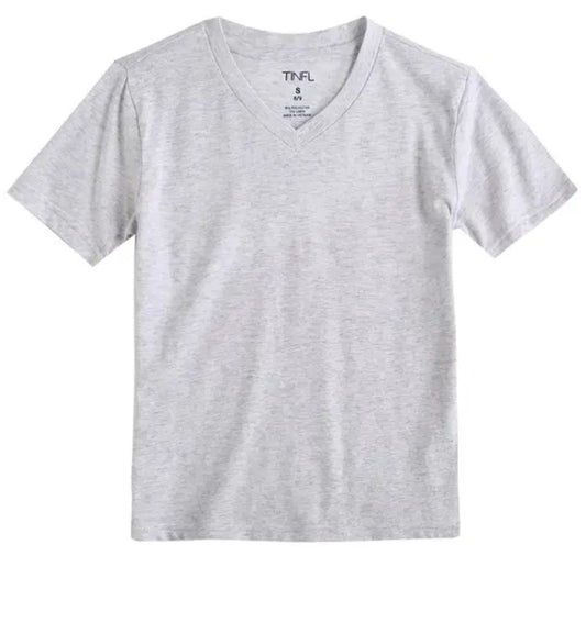 Grey v-neck T-shirt