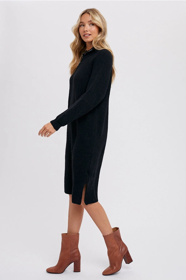 Black Knit Sweater dress